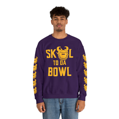 Unisex Heavy Blend™ Crewneck - to da BOWL + Game Day Helmet (Sleeves)
