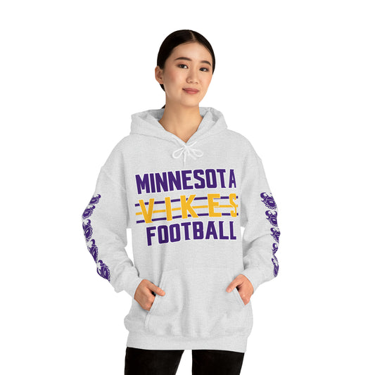 Unisex Heavy Blend™ Hooded Sweatshirt - Vikes Football + Game Day Helmet (Sleeves)