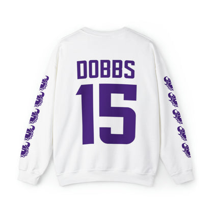 Unisex Heavy Blend™ Crewneck - Jersey #15 + Game Day Helmet (Sleeves)
