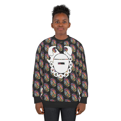 Unisex Crewneck - Color Blast Football - Game Day Helmet