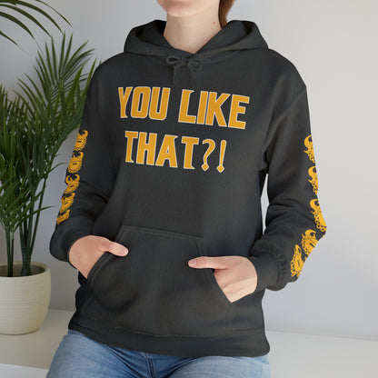 Unisex Heavy Blend™ Hooded Sweatshirt - YOU LIKE THAT?! + Game Day Helmet (Sleeves)