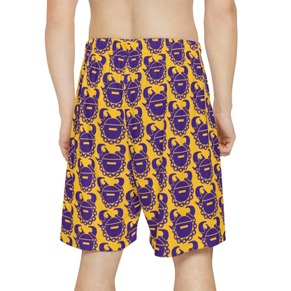 Men’s Sports Shorts - Purple/Gold Helmets
