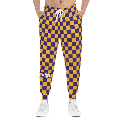Unisex Athletic Joggers - Checkerboard
