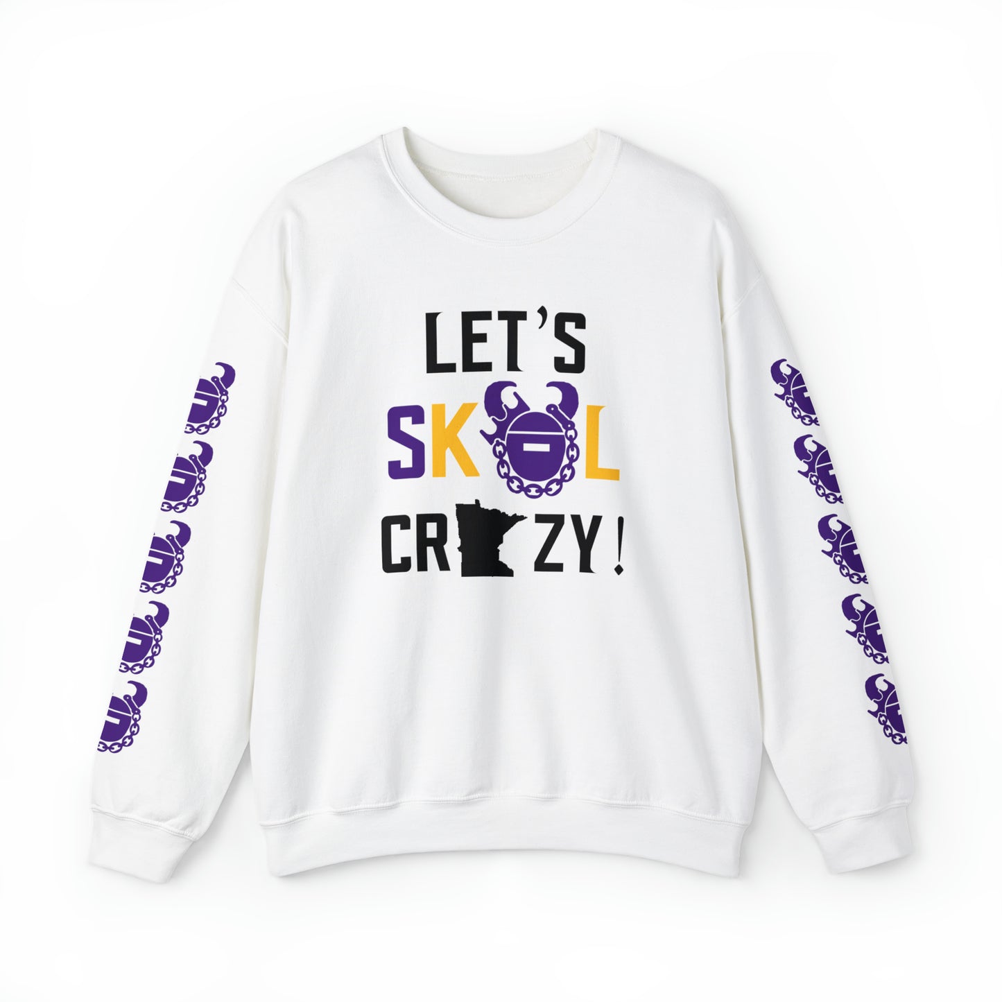 Unisex Heavy Blend™ Crewneck - Let's go Crazy! + Game Day Helmet (Sleeves)