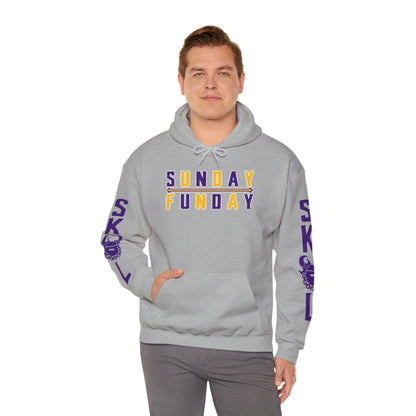 Unisex Heavy Blend™ Hooded Sweatshirt - Sunday FUNday + Original (Sleeves)