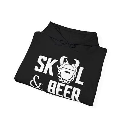 Unisex Heavy Blend™ Hooded Sweatshirt - & BEER + Game Day Helmet (Sleeves)