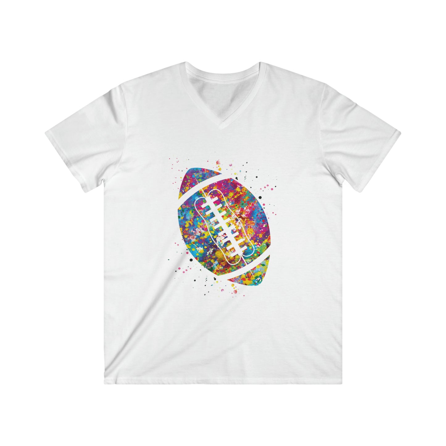 Men's Fitted V-Neck Short Sleeve - MN Nation (Color Blast)