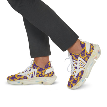 Men's Mesh Sneakers - Gold/Purple Helmets