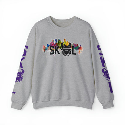 Unisex Heavy Blend™ Crewneck - Skyline + The Original (Sleeves)