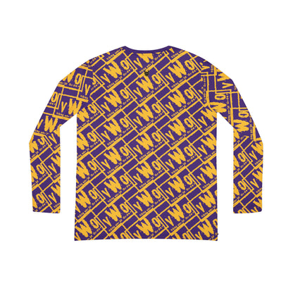 Women's Long Sleeve V-neck Shirt - Purple/Gold - VWO (Framed)