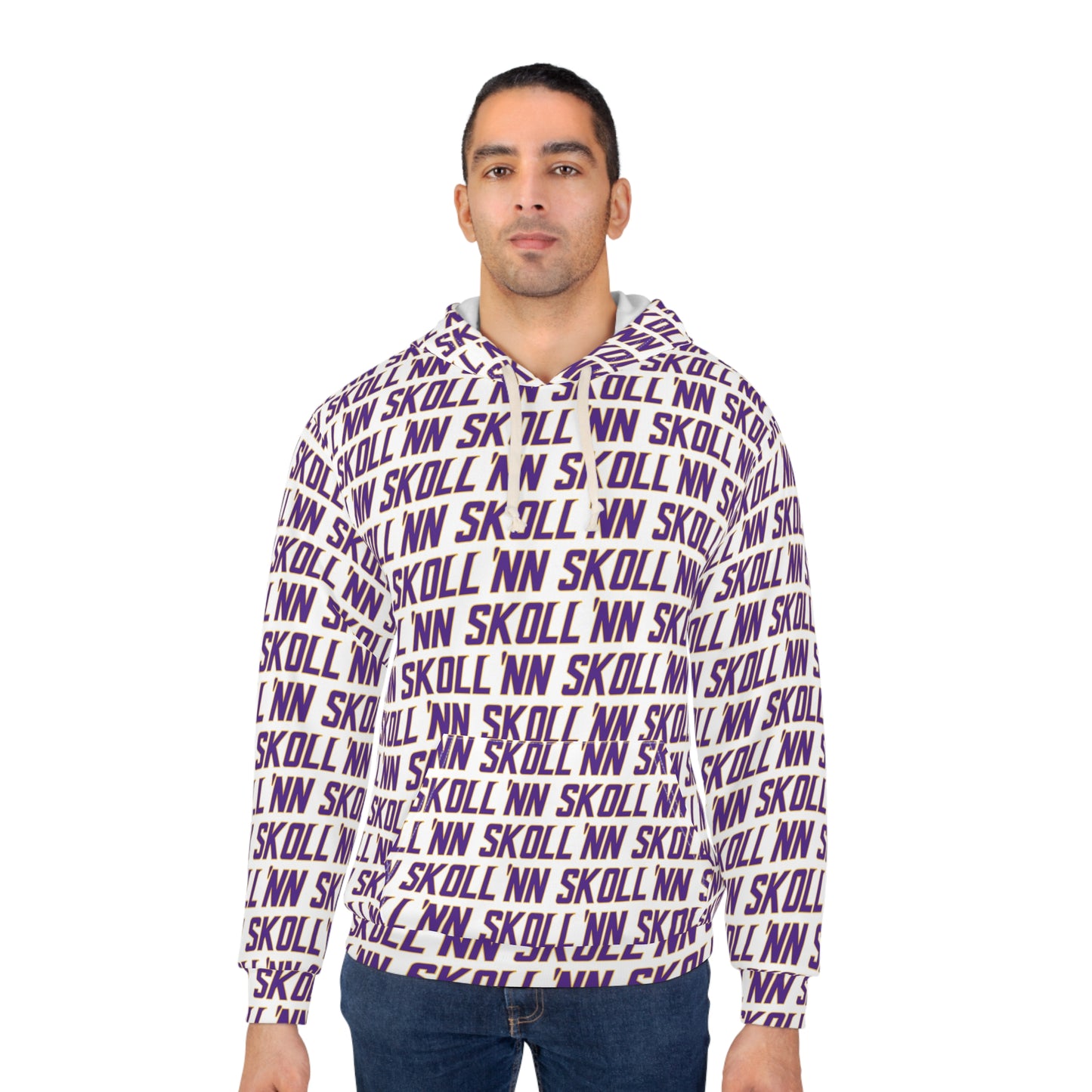 Unisex Pullover Hoodie - White - SKOLL'NN