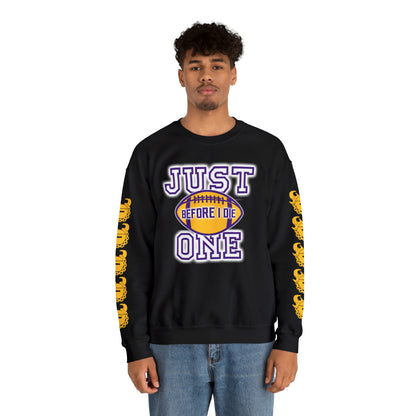 Unisex Heavy Blend™ Crewneck - Just ONE + Game Day Helmet (Sleeves)