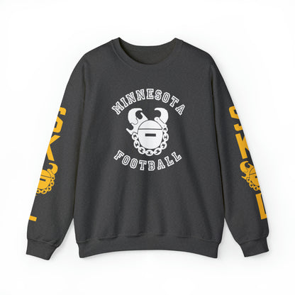 Unisex Heavy Blend™ Crewneck - Minnesota Football + Game Day Helmet (Sleeves)