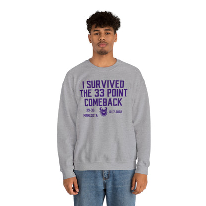 Unisex Heavy Blend™ Crewneck - Survived the 33 Point Comeback