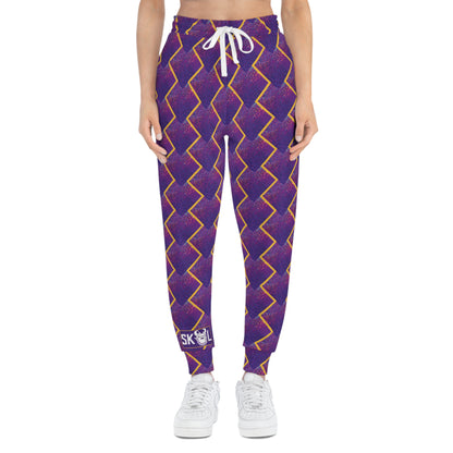 Unisex Athletic Joggers - Purple Sparkle