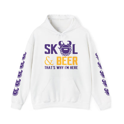 Unisex Heavy Blend™ Hooded Sweatshirt - & BEER + Game Day Helmet (Sleeves)
