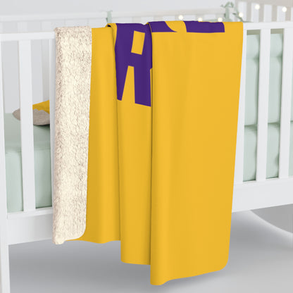 Sherpa Fleece Blanket - Gold/Purple - Tailgate Crew