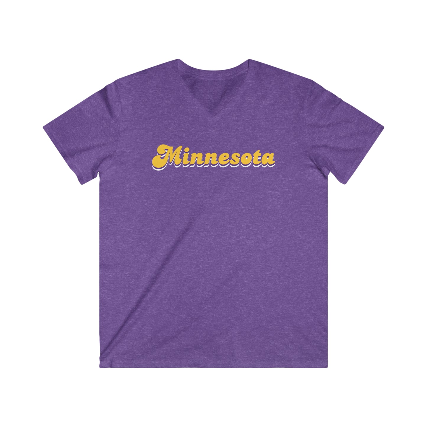 Men's Fitted V-Neck Short Sleeve - Minnesota (Retro)