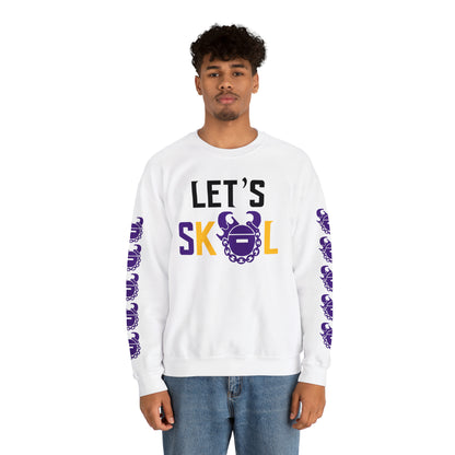 Unisex Heavy Blend™ Crewneck - Let's go! + Game Day Helmet (Sleeves)