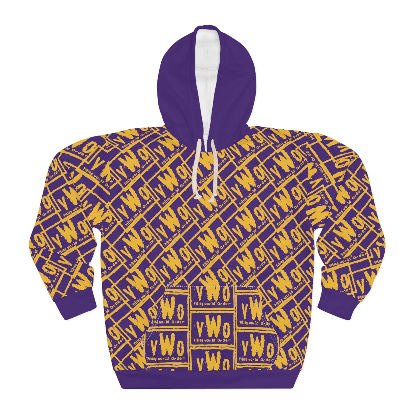 Unisex Pullover Hoodie - Purple/Gold - VWO (Framed)