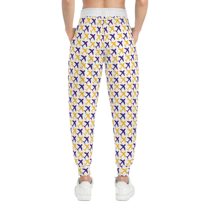 Unisex Athletic Joggers - White/Jet Planes