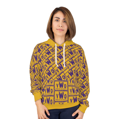 Unisex Pullover Hoodie - Gold/Purple - VWO (Framed)