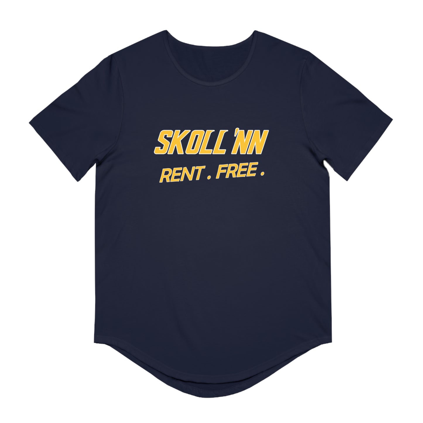 Men's Curved Hem Tee - SKOLL'NN - Rent Free