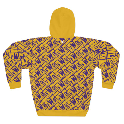 Unisex Pullover Hoodie - Gold/Purple - VWO (Framed)
