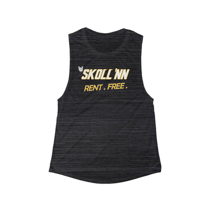 Women's Flowy Scoop Muscle Tank - SKOLL'NN - Rent Free