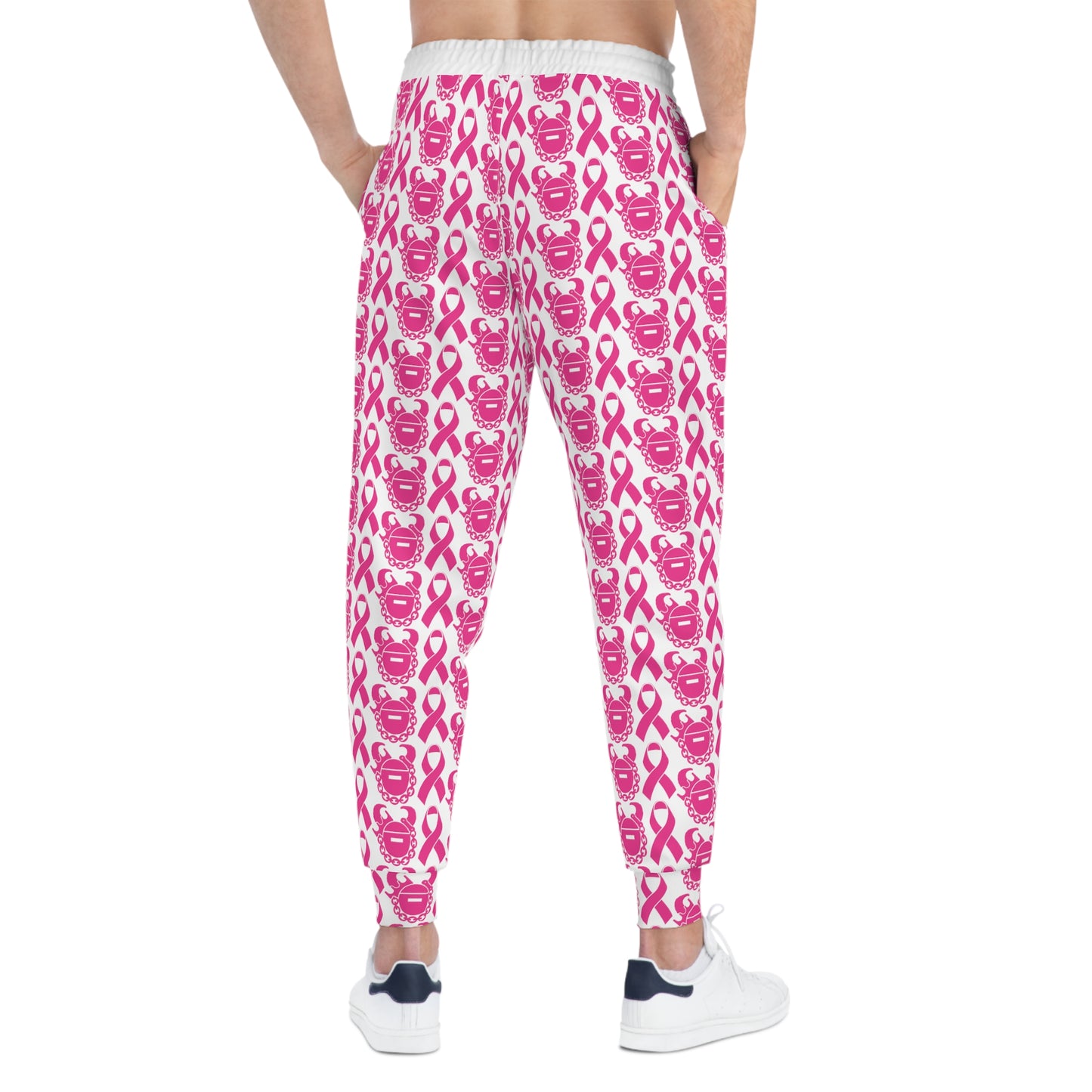 Unisex Athletic Joggers - Pink Ribbon/Helmet