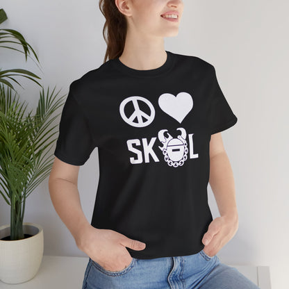 Unisex Jersey Short Sleeve Tee - Peace & Love