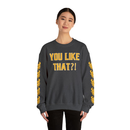 Unisex Heavy Blend™ Crewneck - YOU LIKE THAT?! + Game Day Helmet (Sleeves)