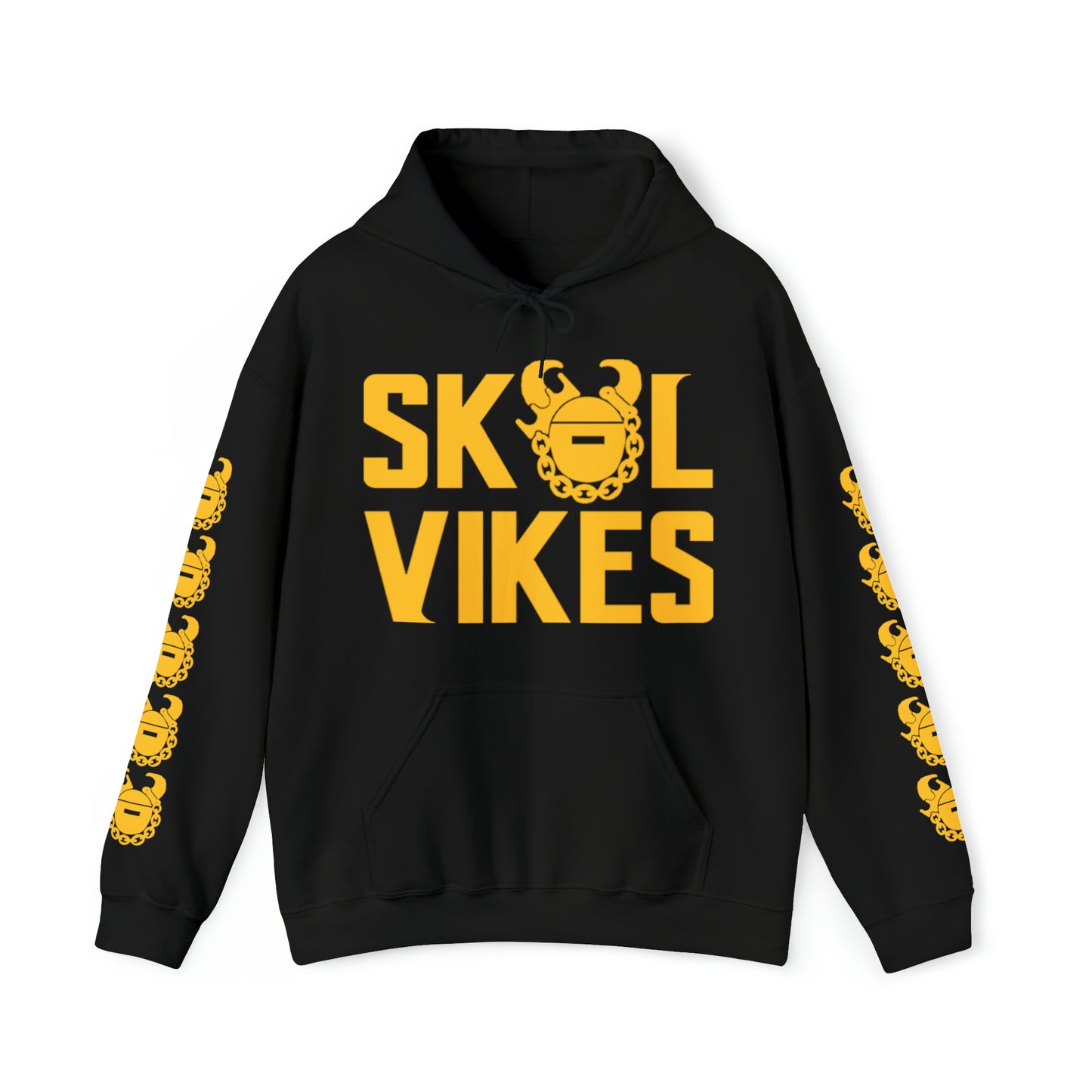 Unisex Heavy Blend™ Hooded Sweatshirt - Vikes + Game Day Helmet (Sleeves)