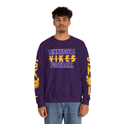 Unisex Heavy Blend™ Crewneck - Vikes Football + The Original (Sleeves)