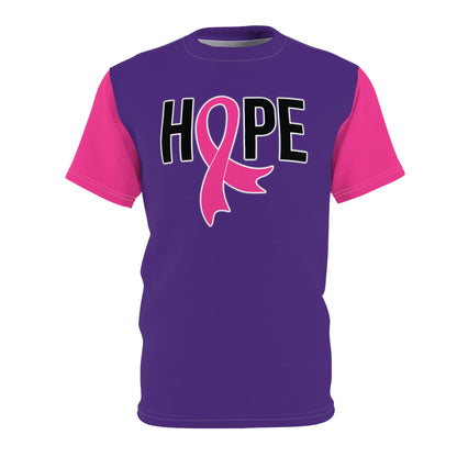 Unisex Cut & Sew Tee - Purple - Hope