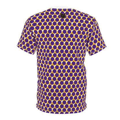 Unisex Cut & Sew Tee - Purple/Gold Hex - Just ONE