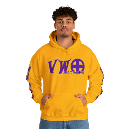 Unisex Heavy Blend™ Hooded Sweatshirt - VWO Brother + Game Day Helmet (Sleeves)