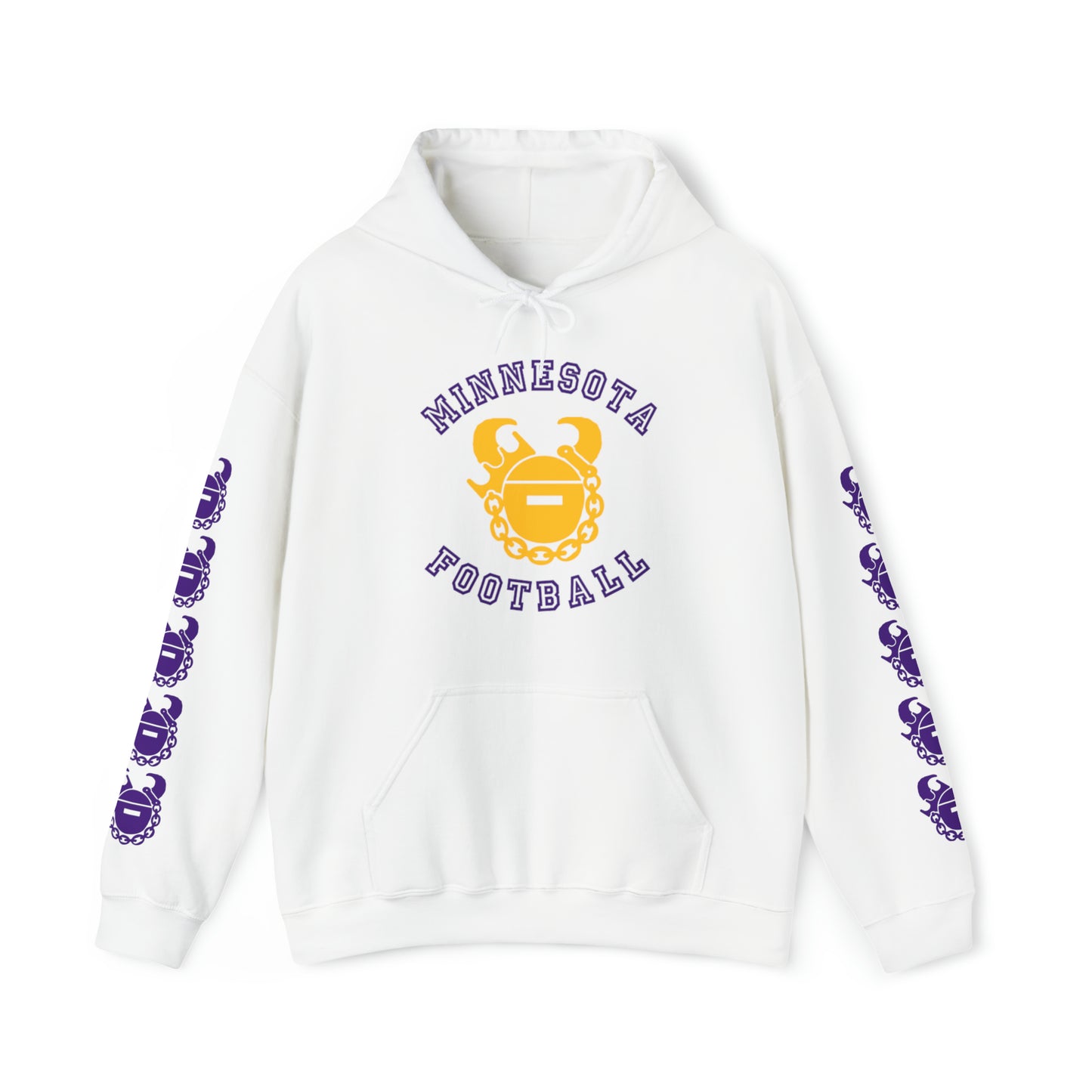 Unisex Heavy Blend™ Hooded Sweatshirt - Minnesota Football + Game Day Helmet (Sleeves)