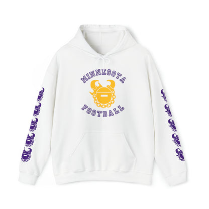 Unisex Heavy Blend™ Hooded Sweatshirt - Minnesota Football + Game Day Helmet (Sleeves)