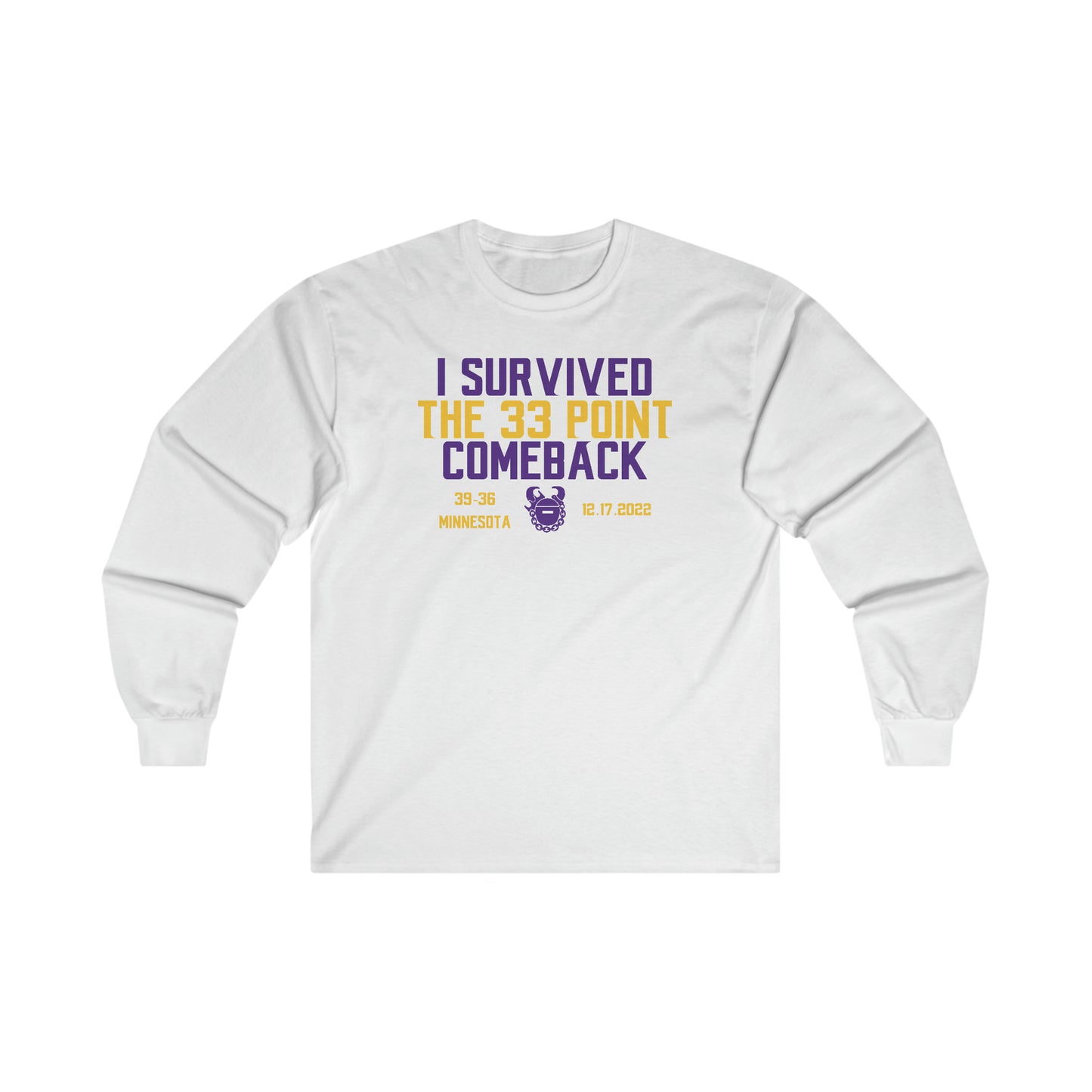 Ultra Cotton Long Sleeve - Survived the 33 Point Comeback