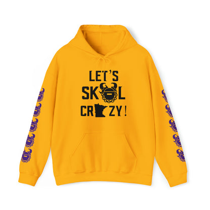 Unisex Heavy Blend™ Hooded Sweatshirt - Let's go Crazy! + Game Day Helmet (Sleeves)
