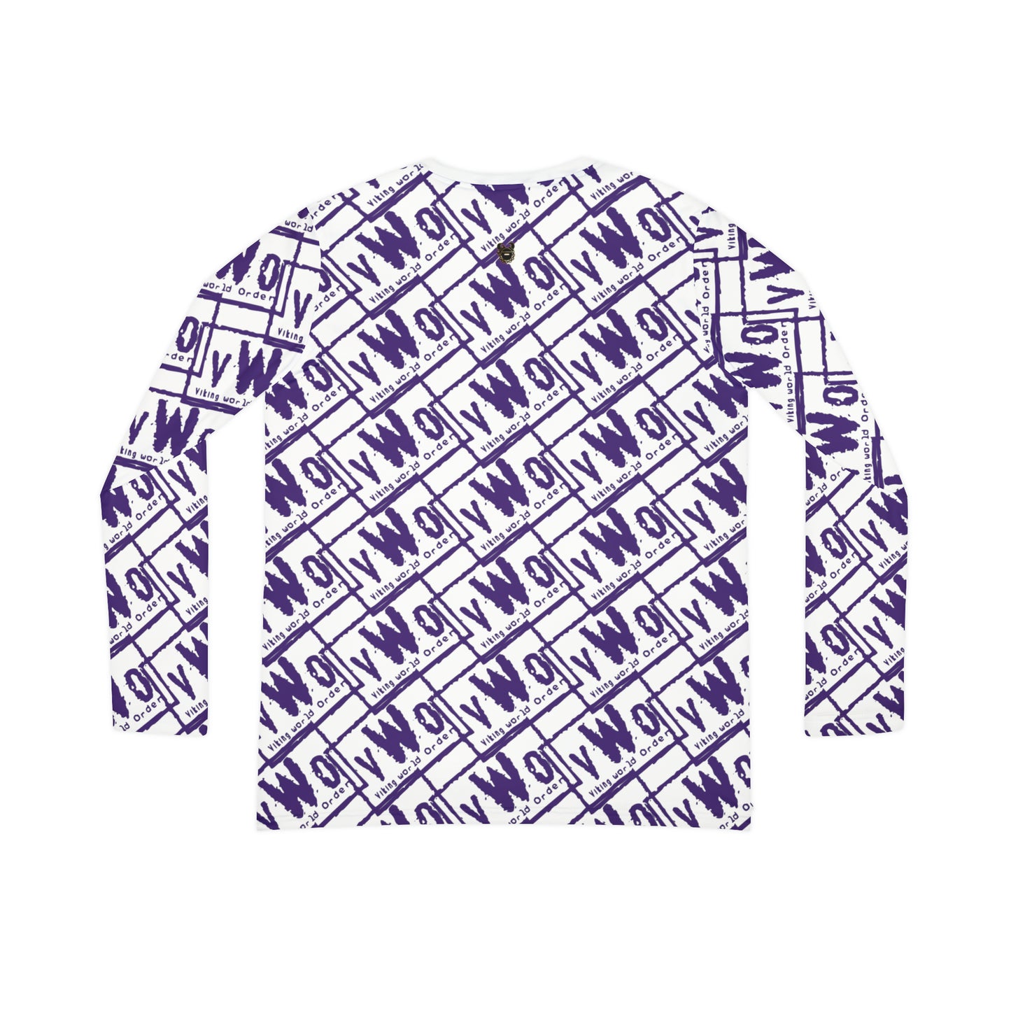 Women's Long Sleeve V-neck Shirt - White/Purple - VWO (Framed)
