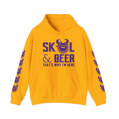 Unisex Heavy Blend™ Hooded Sweatshirt - & BEER + Game Day Helmet (Sleeves)