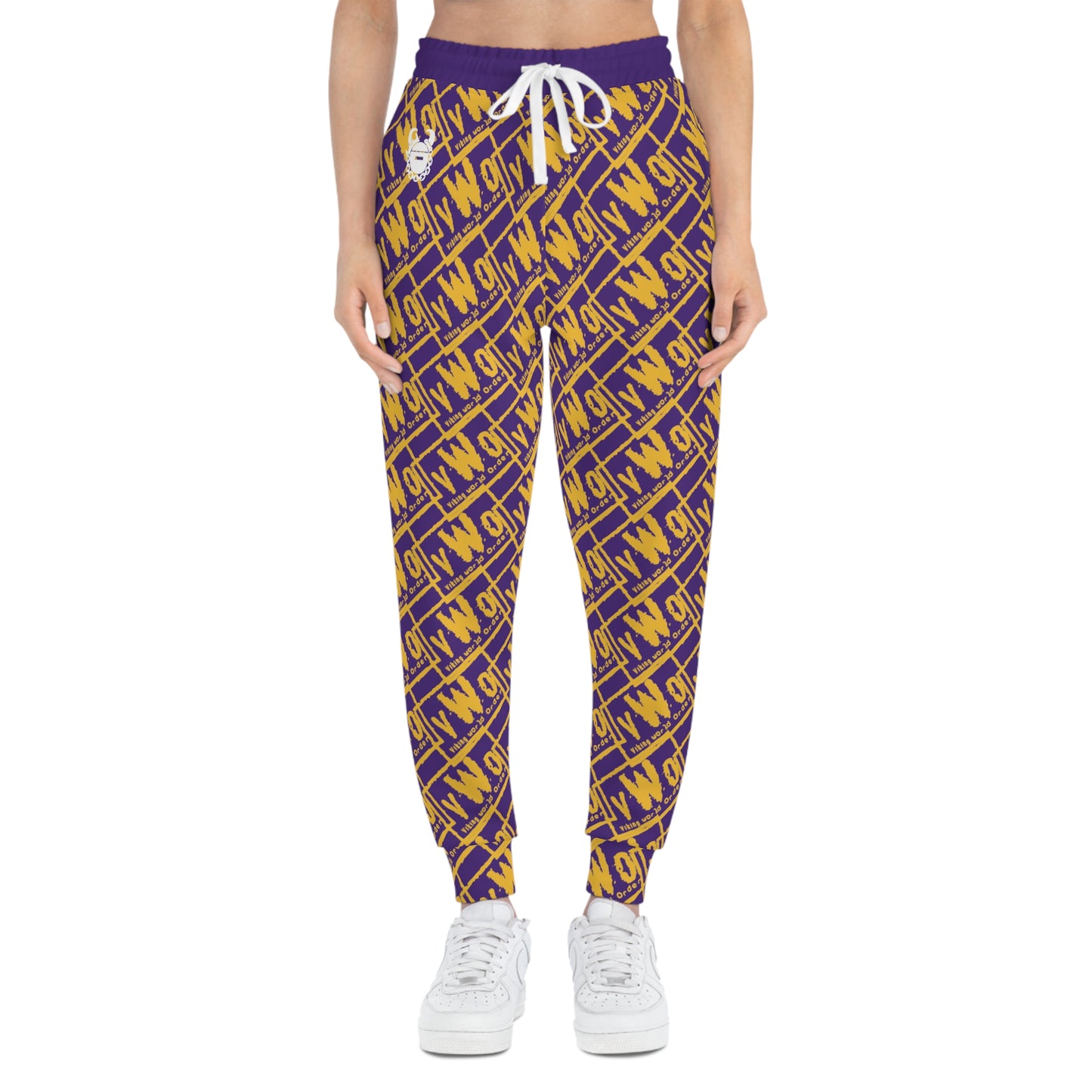 Unisex Athletic Joggers - Purple/Gold - VWO (Framed)