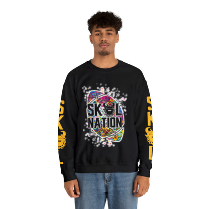 Unisex Heavy Blend™ Crewneck - MN Nation (Color Blast) + Game Day Helmet (Sleeves)