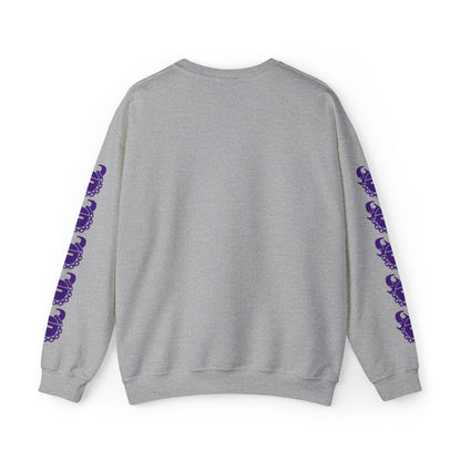 Unisex Heavy Blend™ Crewneck - Vikes Football + Game Day Helmet (Sleeves)