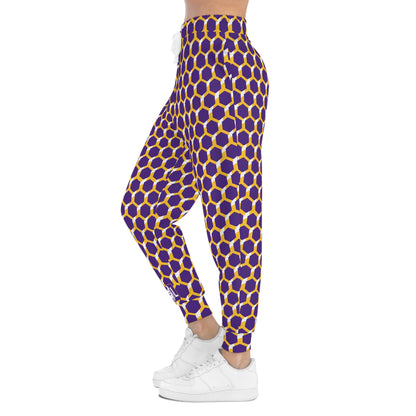 Unisex Athletic Joggers - Purple/Gold Hex