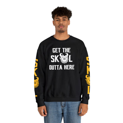 Unisex Heavy Blend™ Crewneck - Get OUTTA Here + The Original (Sleeves)