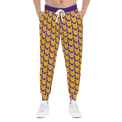 Unisex Athletic Joggers - Purple/Gold Helmets