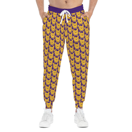 Unisex Athletic Joggers - Purple/Gold Helmets